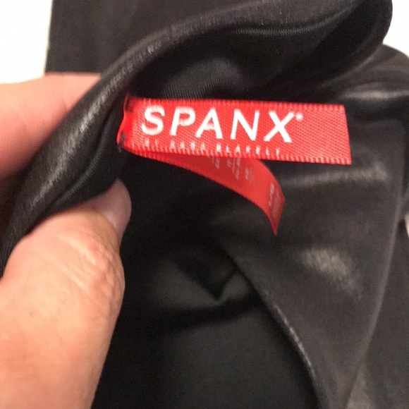 SPANX Faux Leather Leggings with Side Stripe - Picture 4 of 5